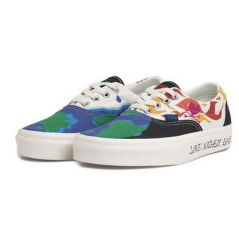VANS Era Mother Earth Elements Marshmallow White Multi Canvas Sneaker M 6/ W 7.5